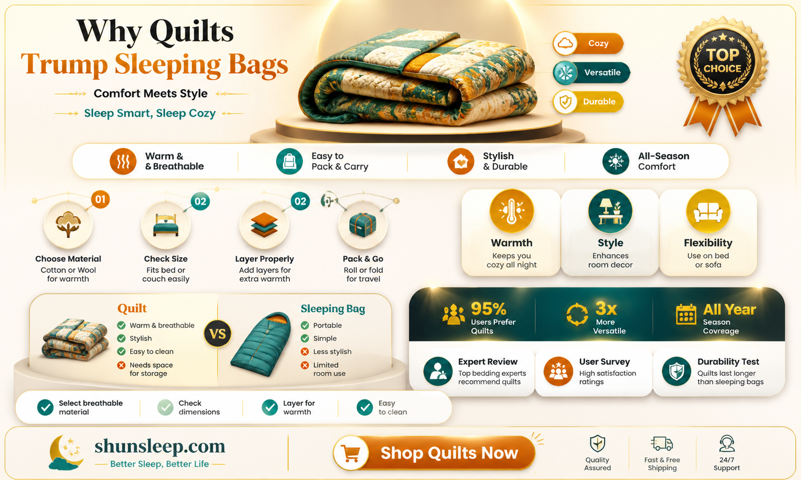 are quilts better than sleeping bags