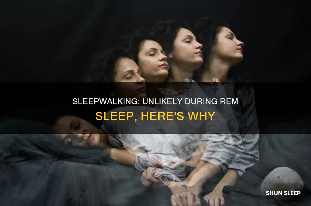 why should sleepwalking be unlikely during rem sleep