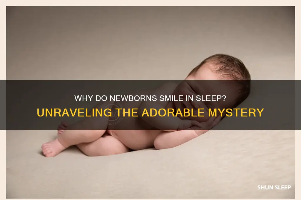 why the newborn baby smiles in sleep