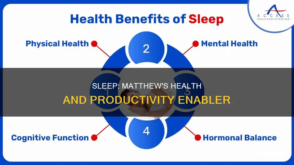 why we need sleep matthew