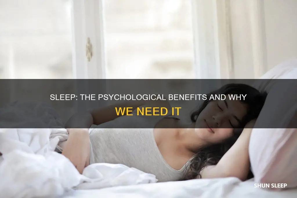 why we need sleep psychologically