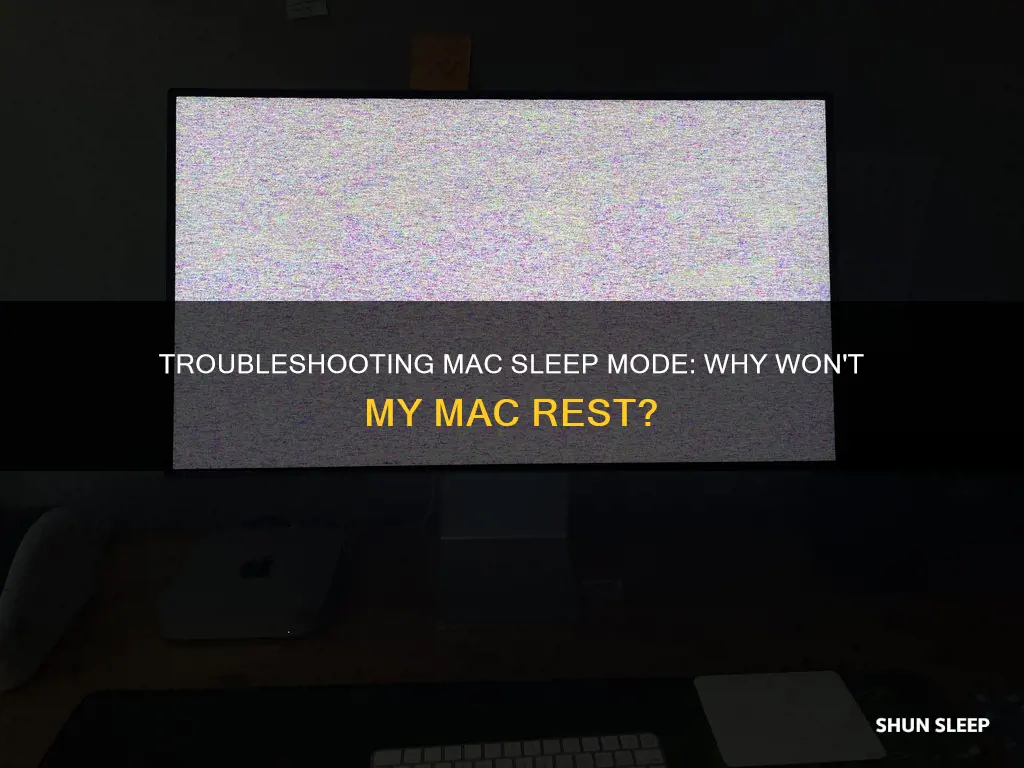 why will my sleep not work on my mac