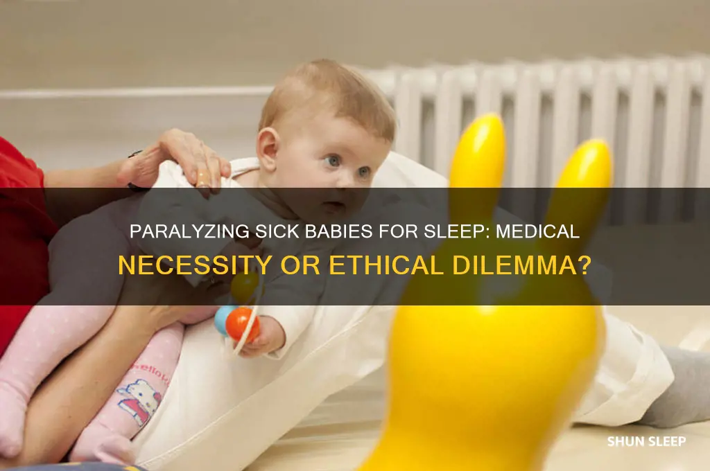 why would doctors paralyze a sick baby to sleep
