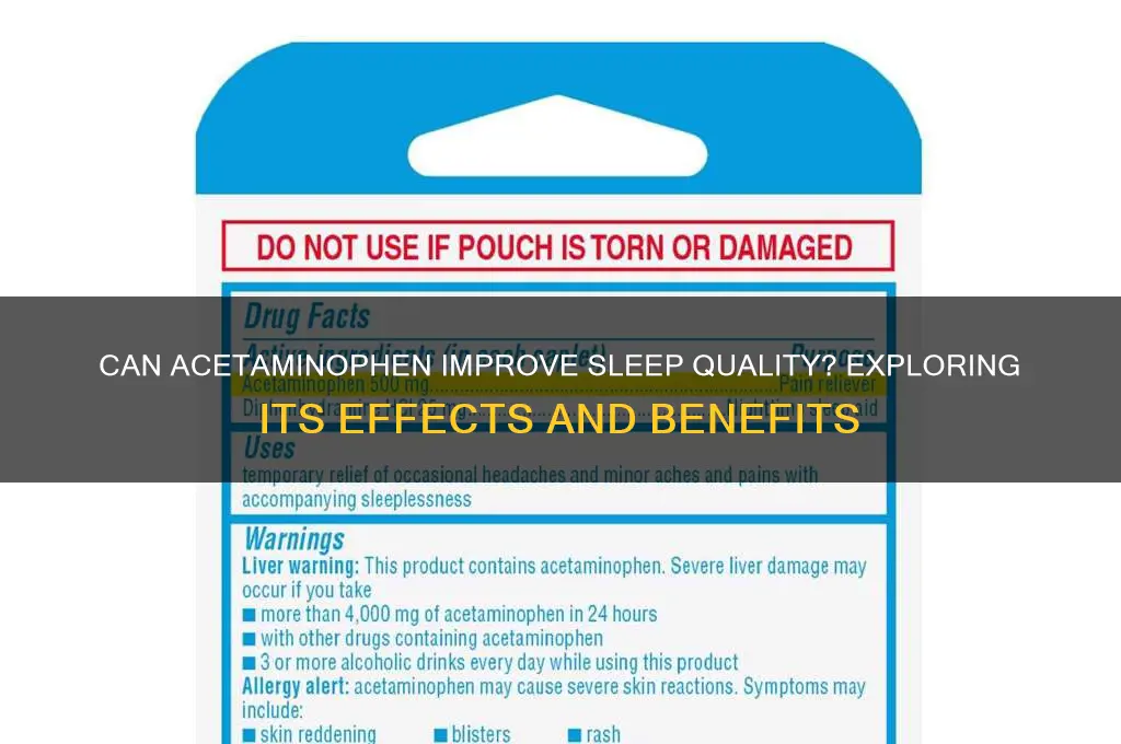 will acetaminophen help me sleep