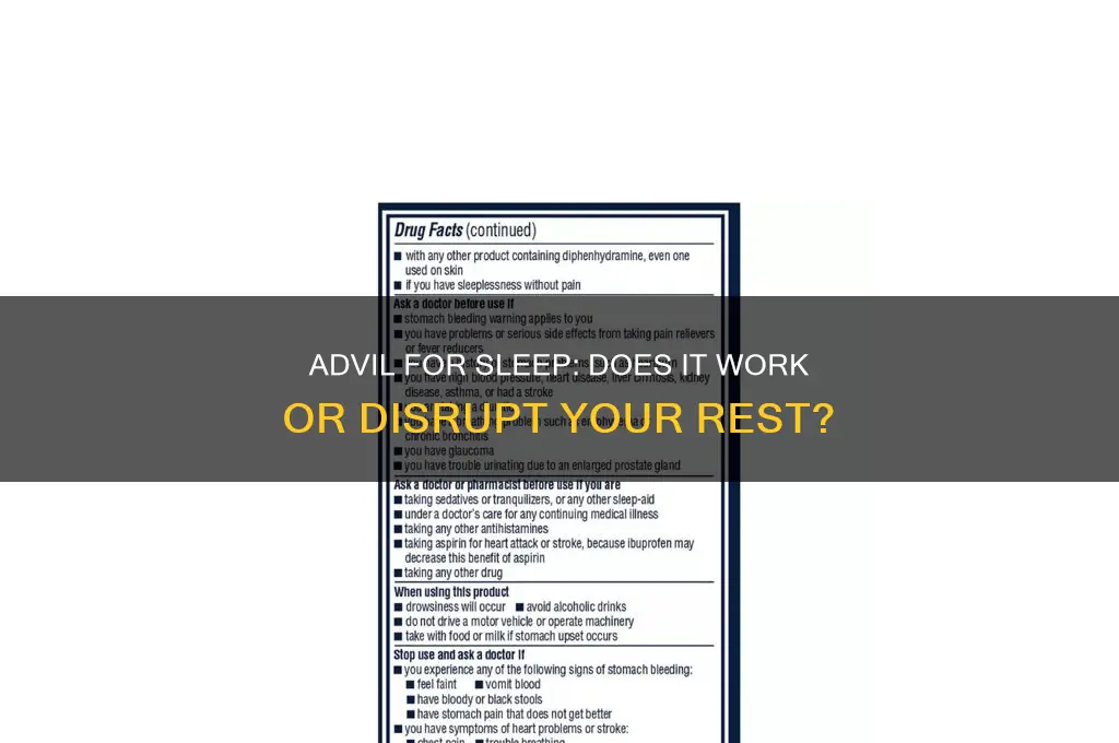 will advil help me sleep