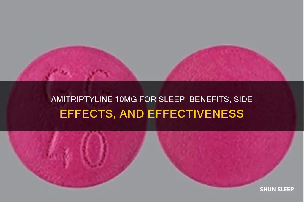 will amitriptyline 10mg help me sleep