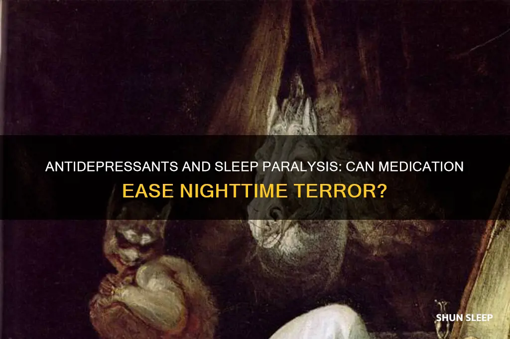 will antidepressants help with sleep paralysis