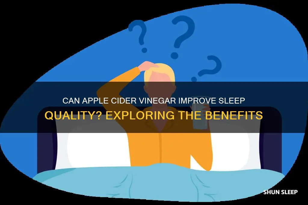 will apple cider vinegar help me sleep