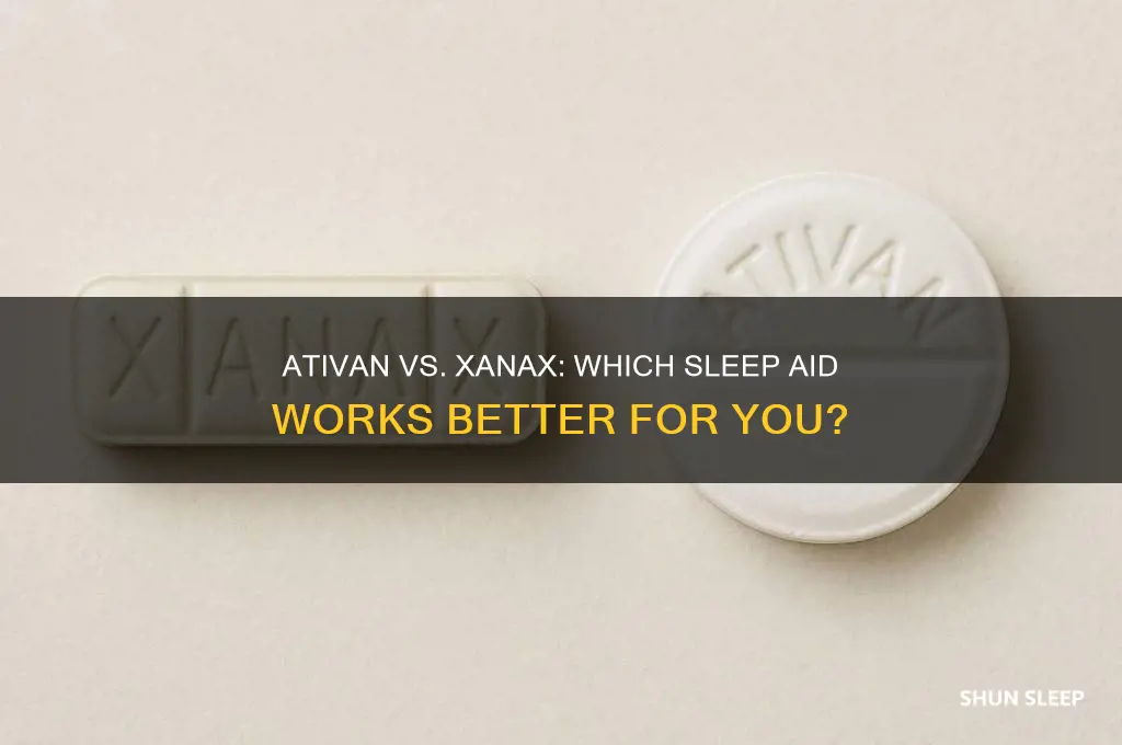 will ativan help you sleep better than xanax