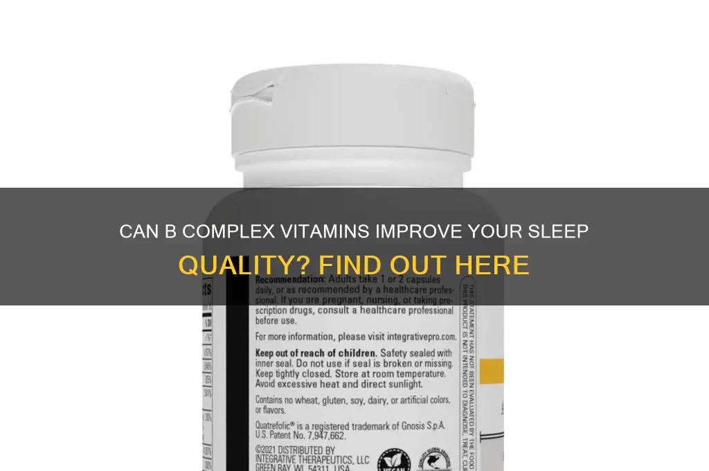 will b complex help me sleep