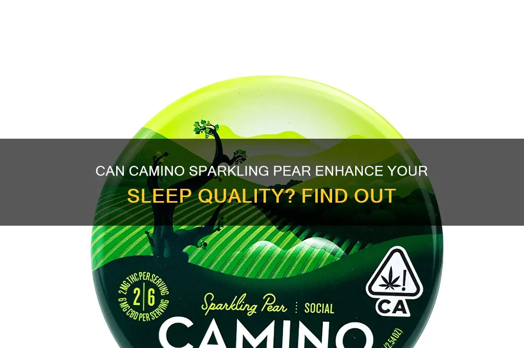 will camino sparkling pear help sleep