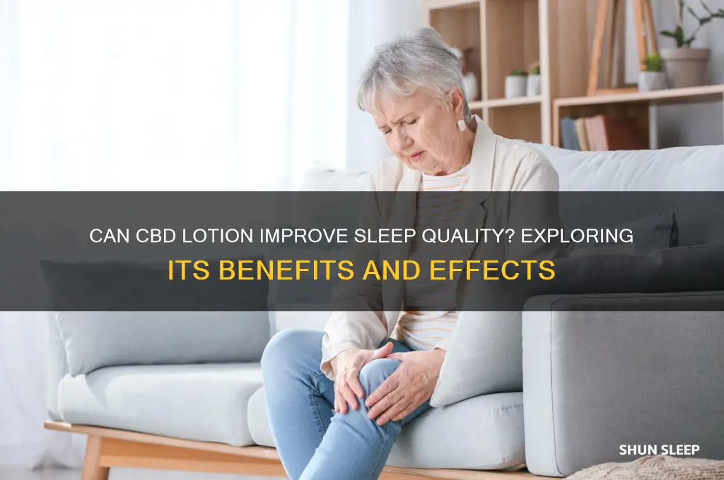 will cbd lotion help sleep