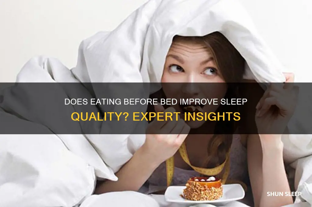 will eating before bed help you sleep