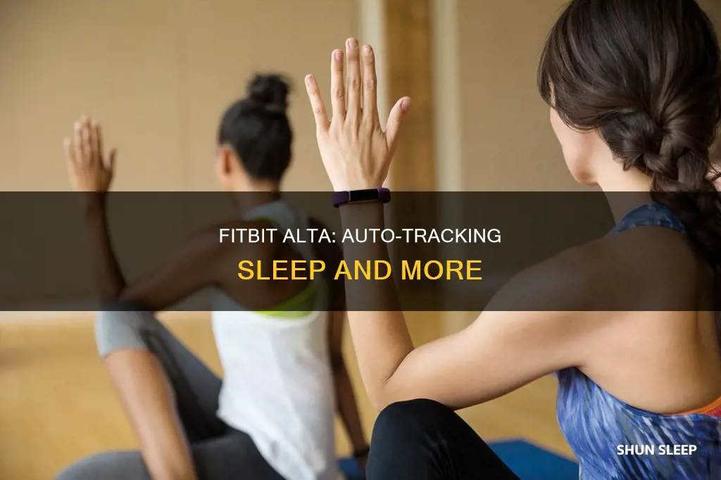 will fitbit alta automatically track sleep