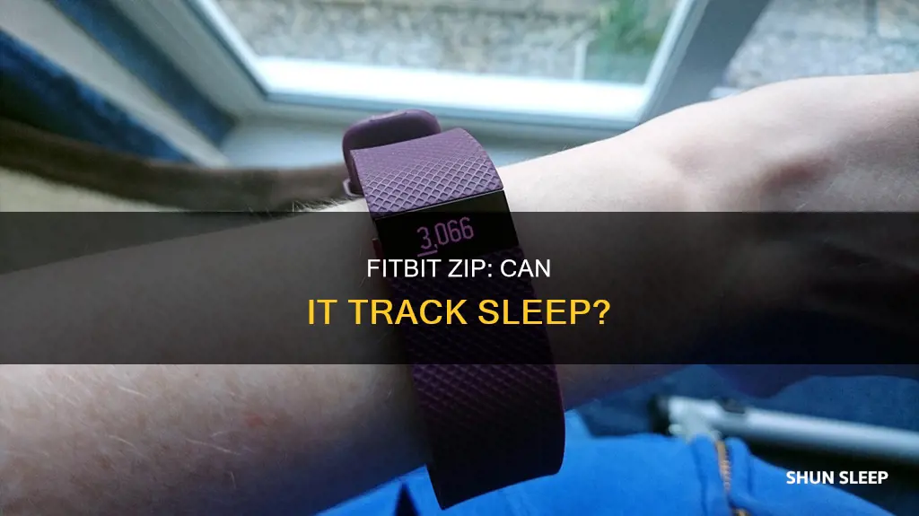 will fitbit zip track sleep