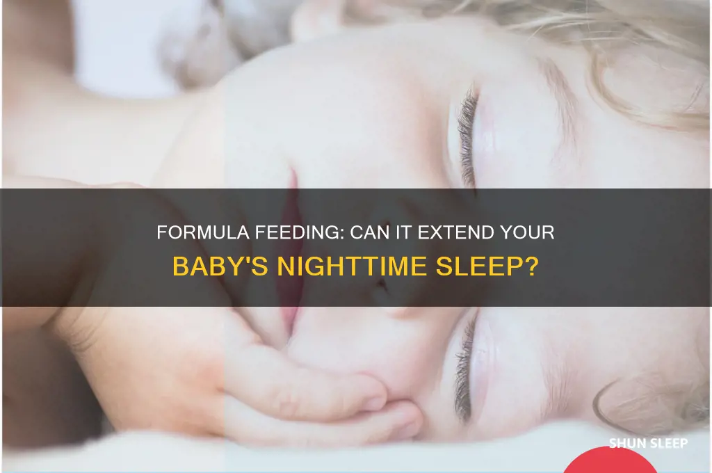 will formula help my baby sleep longer at night