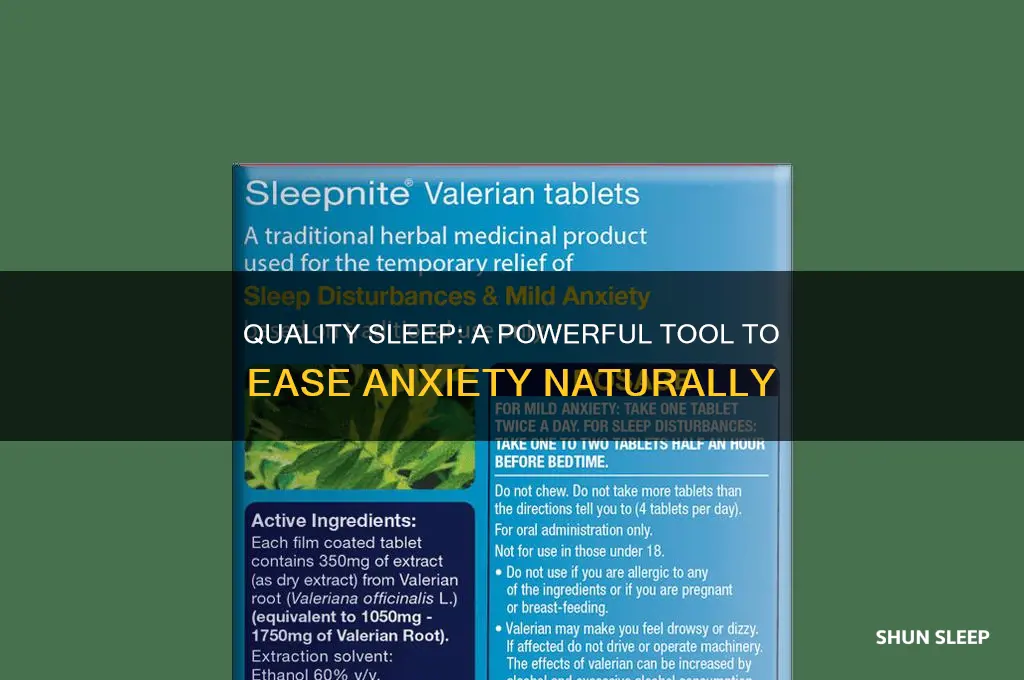 will getting a good might of sleep help with anxiety