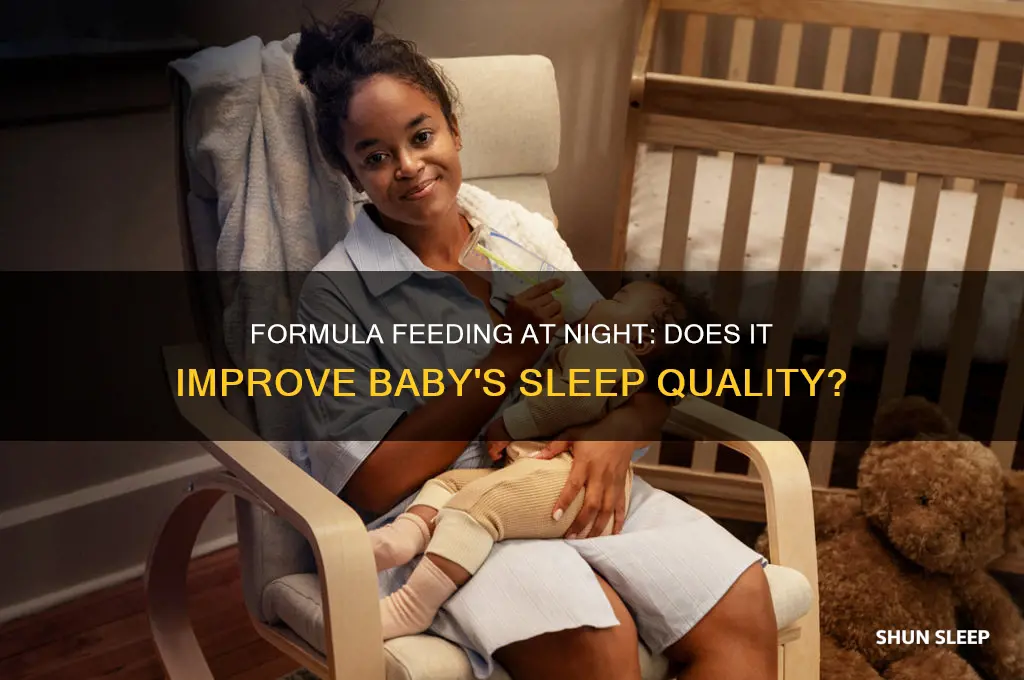 will giving formula at night help sleep