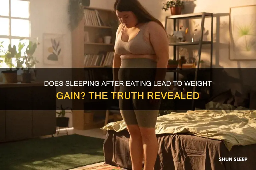 will i get fat if i sleep after eating