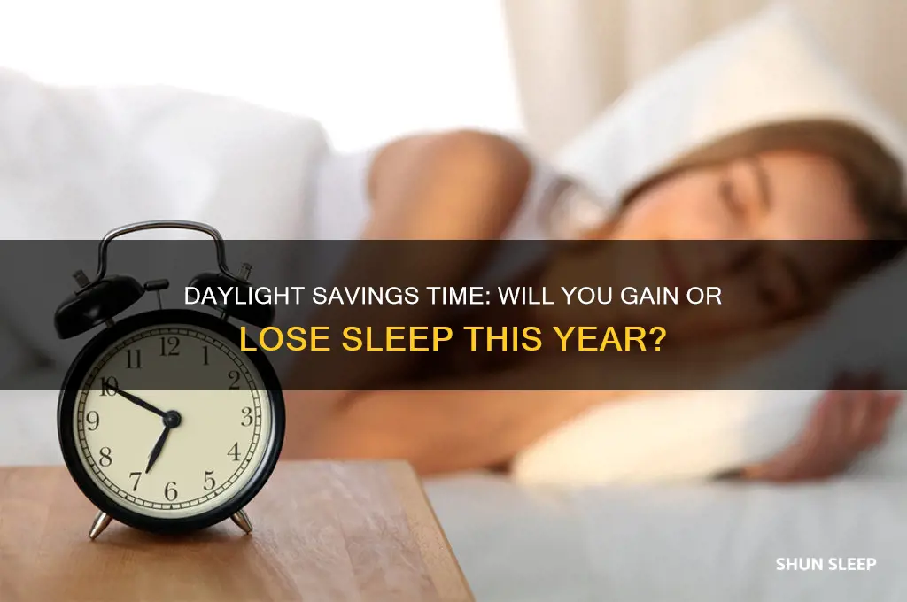 will i get more sleep on daylight savings time