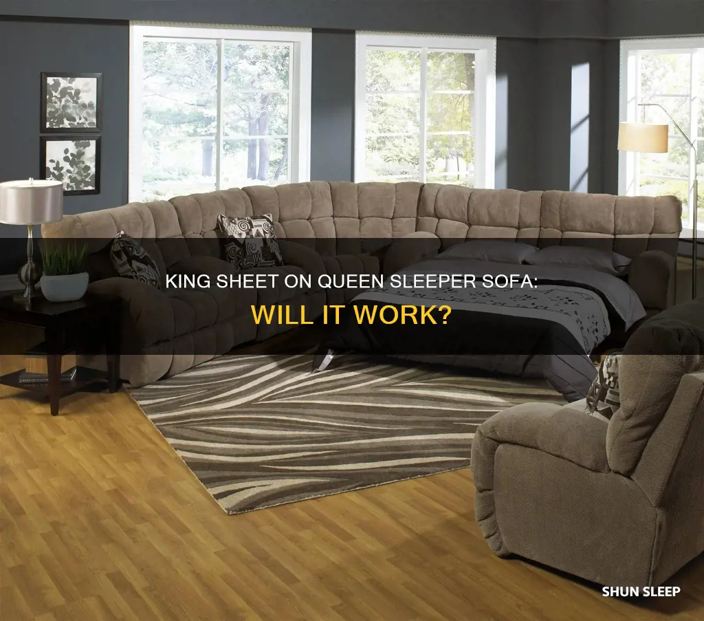 will king sheet work on queen plus sleeper sofa