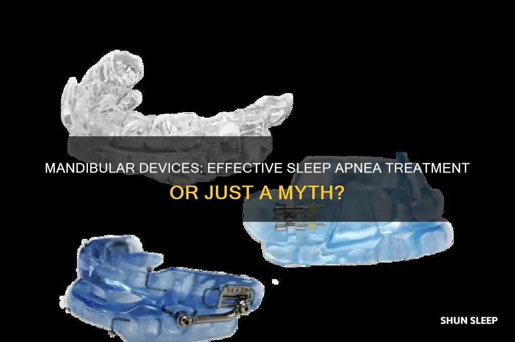 will mandibular device help with sleep apnea
