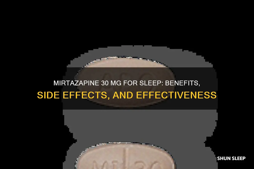 will mirtazapine 30 mg help me sleep