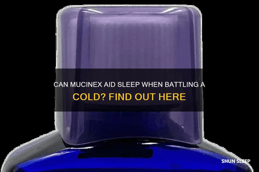 will mucinex help me sleep with a cold