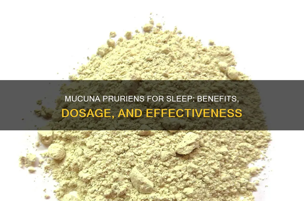 will mucuna pruriens help me sleep