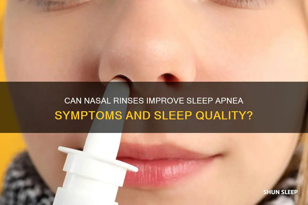 will nasel rinse help sleep apnea
