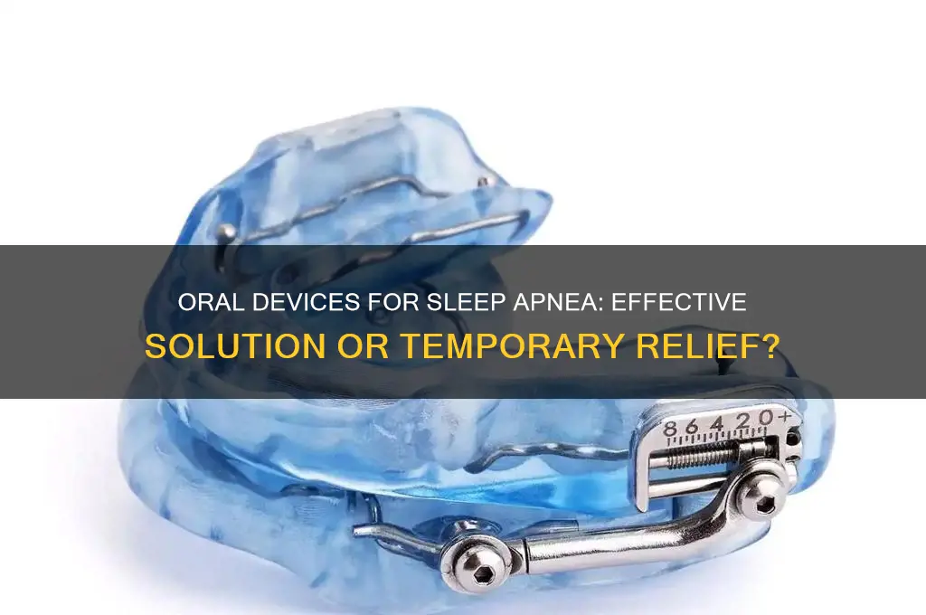 will oral device help with sleep apnea