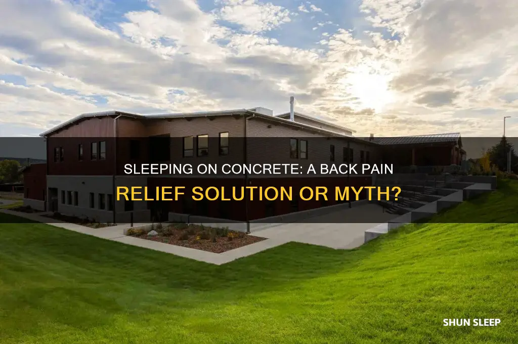 will sleeping on concrete floor help relieve back pain