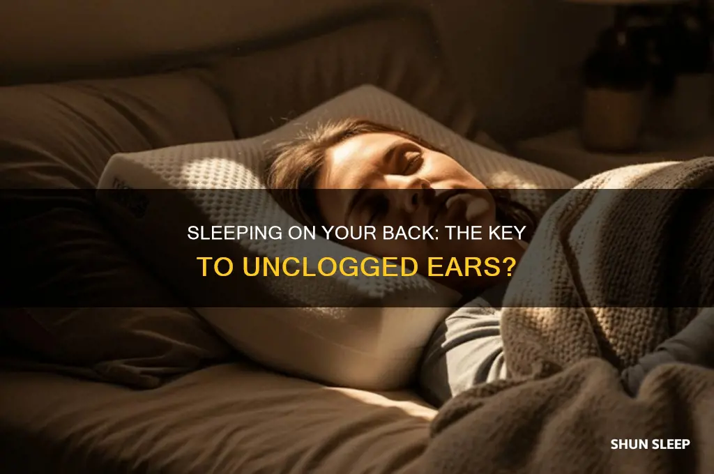 will sleeping on my back help keep my ears unclogged