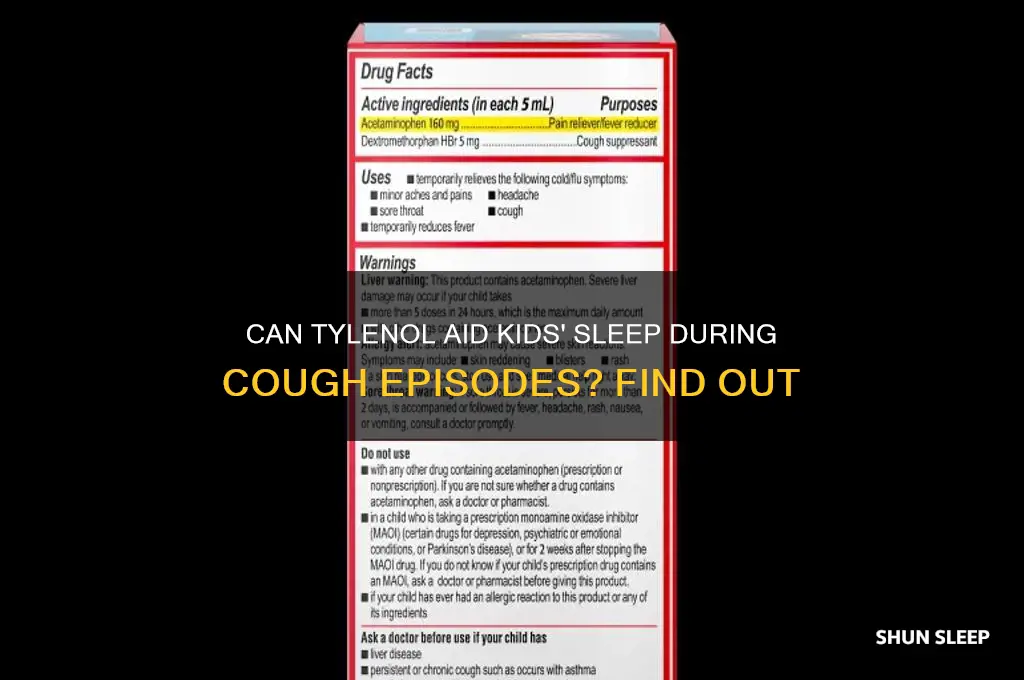 will tylenol help kid sleep for cough