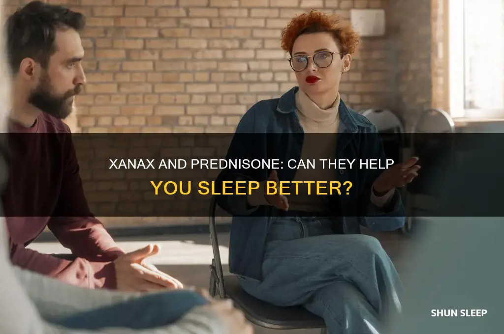 will xanax help me sleep while taking prednisone