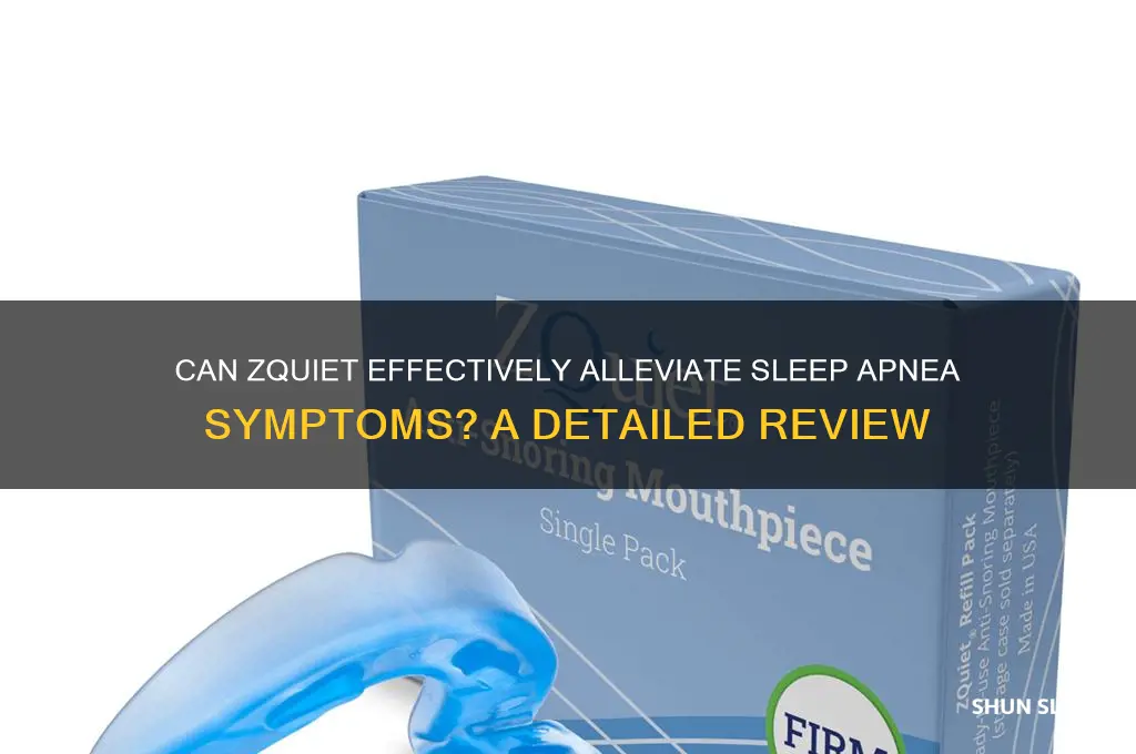 will zquiet help with sleep apnea