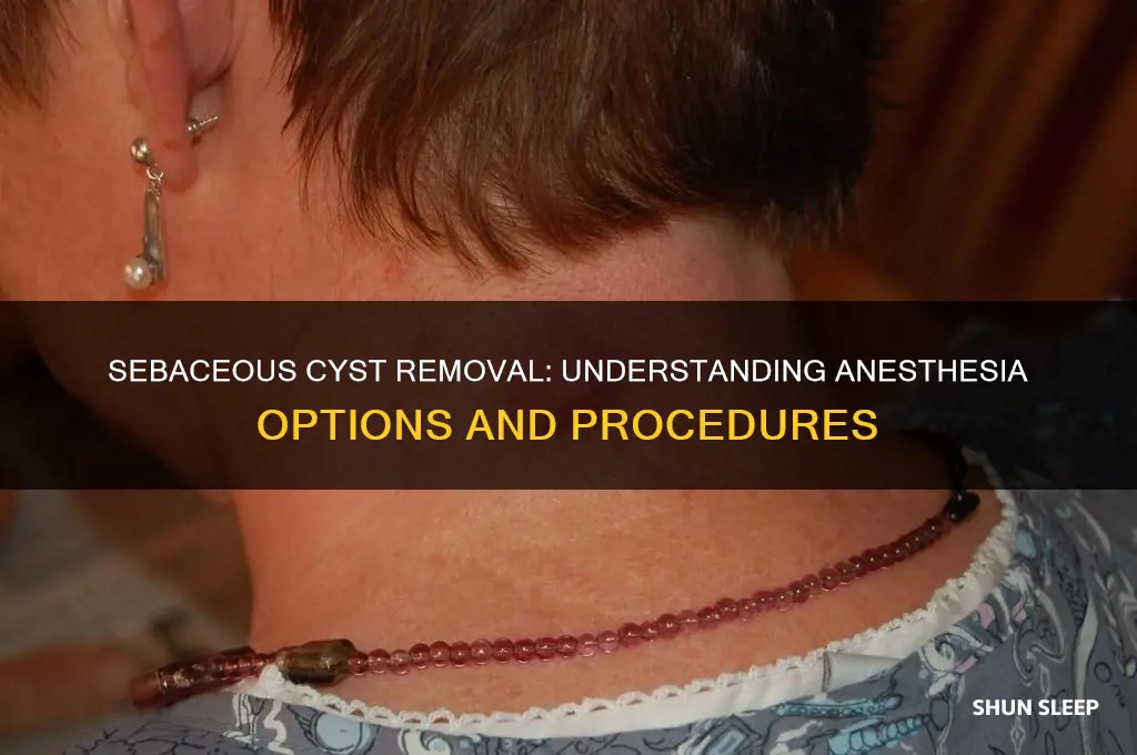 would i get put to sleep for sebaceous cyst removal