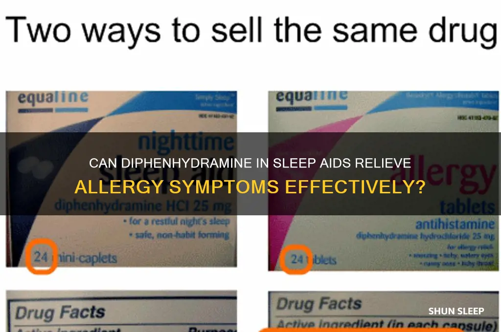 would taking a sleep aid with diphenhydramine help allergies