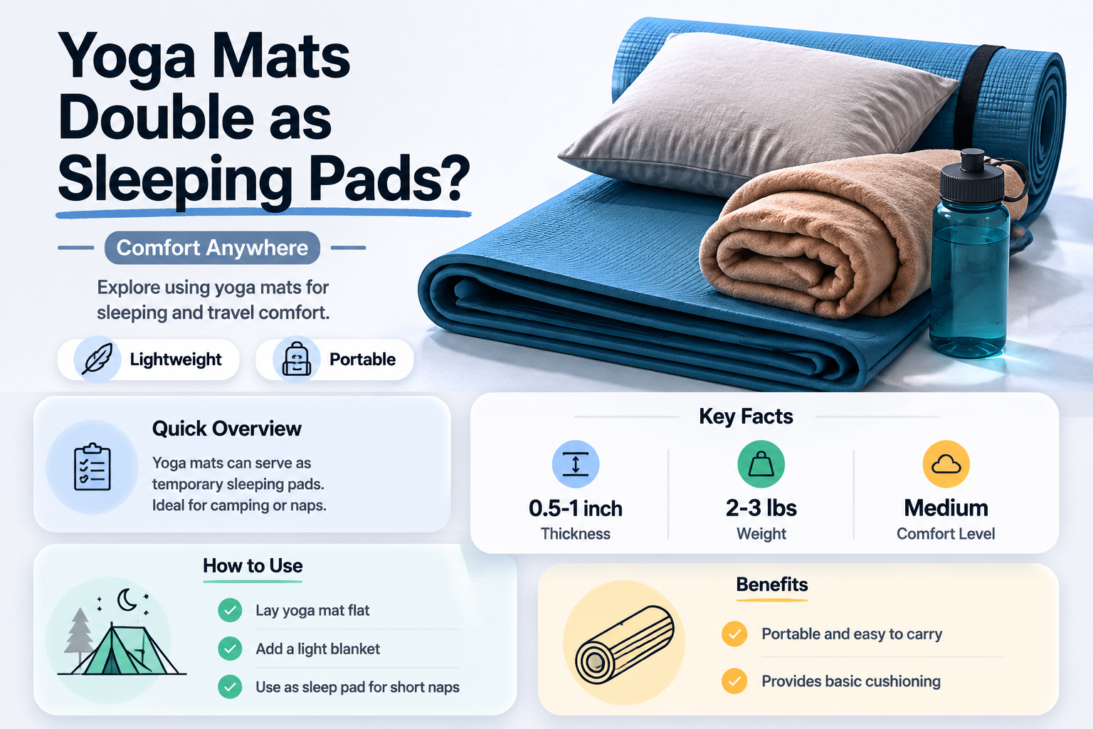 can a yoga mat be used as a sleeping pad